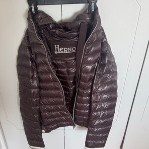 Herno Dark Brown Quilted Puffer Jacket